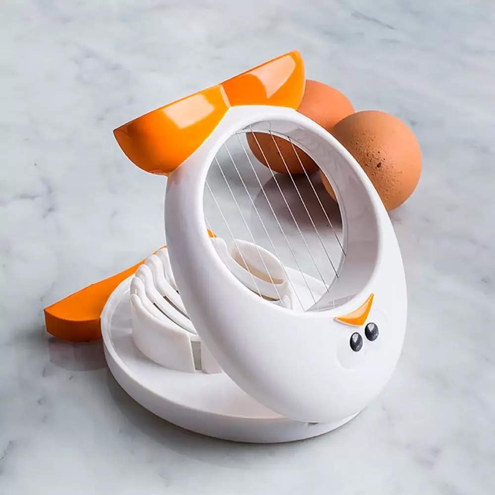 Joie Wedgey Egg Slicer, Easy Egg Preperation for Appetizers and Salads, Great for Soft Fruits and Vegetables, Hand Wash, White